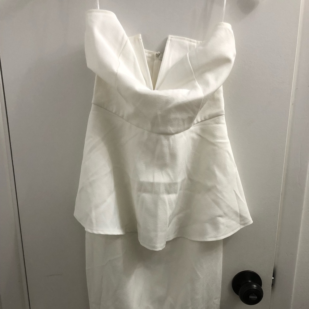 Missguided white midi dress
